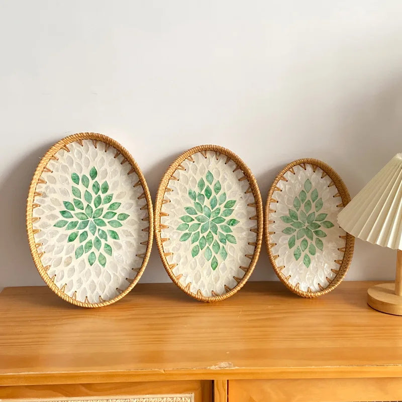 Hand-Woven Rattan Serving Tray