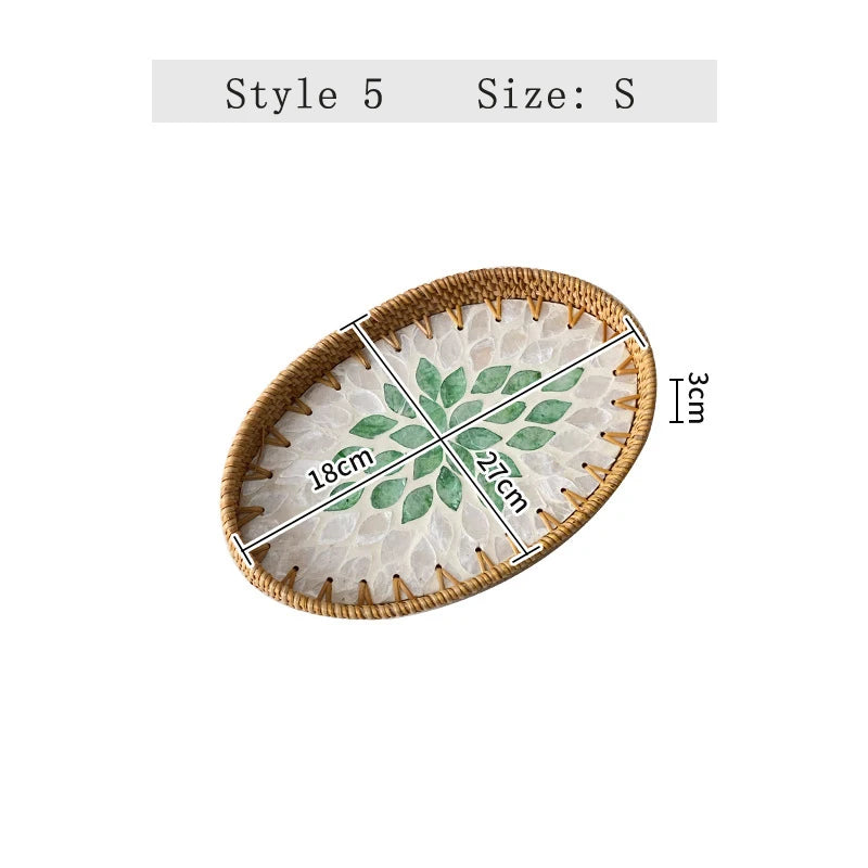 Hand-Woven Rattan Serving Tray
