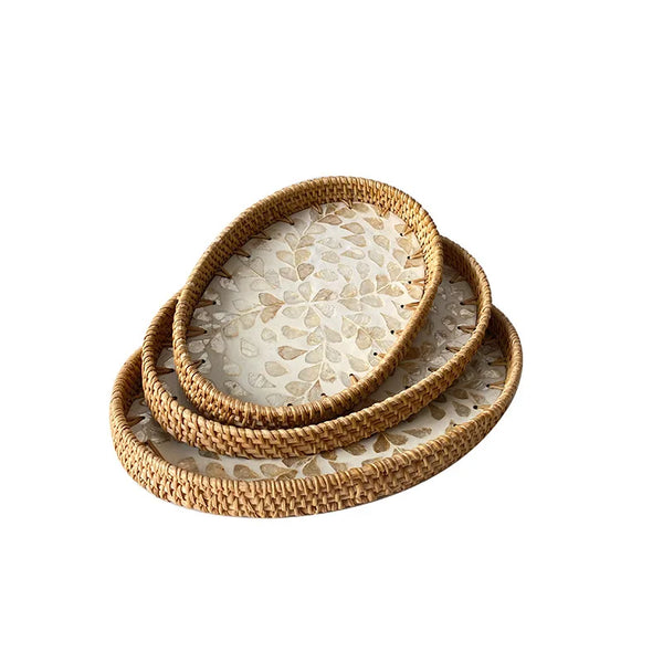 Hand-Woven Rattan Serving Tray