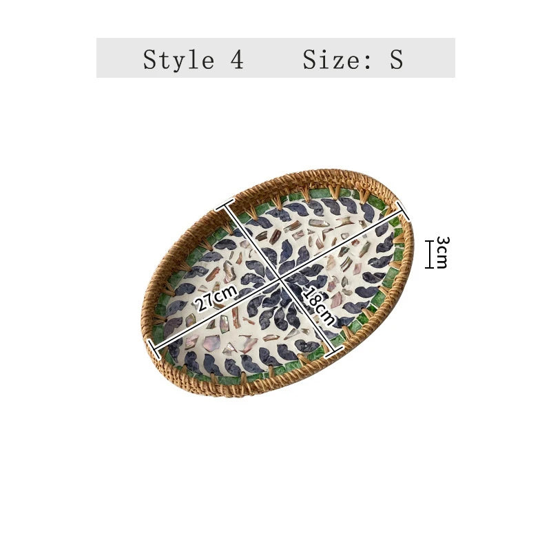 Hand-Woven Rattan Serving Tray