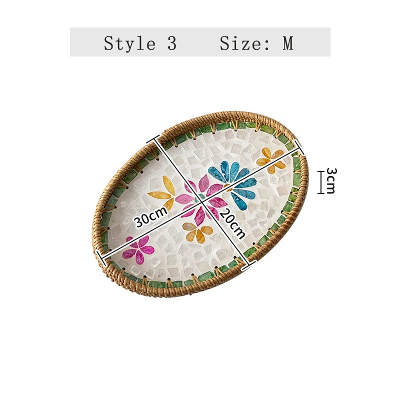Hand-Woven Rattan Serving Tray