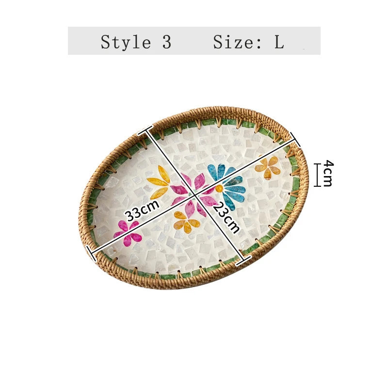 Hand-Woven Rattan Serving Tray