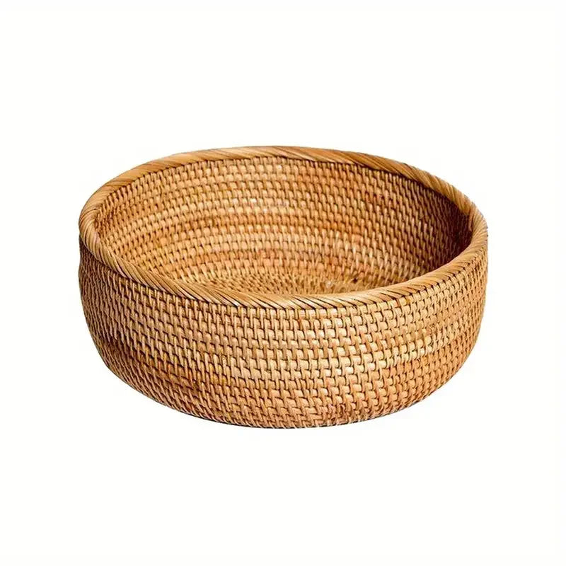 Hand-Woven Rattan Storage Basket